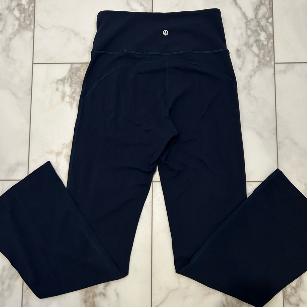 Lululemon flared leggings in navy